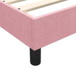 vidaXL Sommier à lattes de lit sans matelas rose 140x210 cm velours