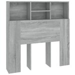 vidaXL Armoire de tête de lit Sonoma gris 100x19x103 5 cm