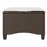vidaXL Tabourets jardin coussins 2Pièces marron 55x55x36cm résine tressée