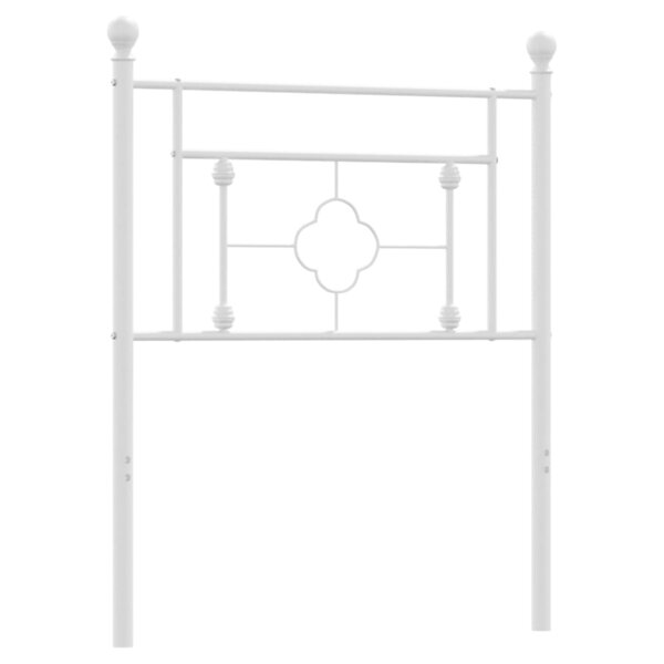 vidaXL Tête de lit métal blanc 75 cm