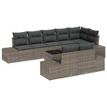 vidaXL Ensemble de canapé de jardin 9 Pièces Gris 319 x 154 x 85 cm