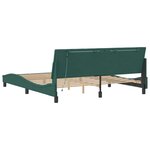 vidaXL Cadre de lit avec lumières LED vert foncé 180x200 cm velours