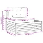 vidaXL Canapé d'extérieur en bout avec coussin Blanc 115 x 83 x 73 cm
