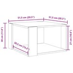 vidaXL Table basse noir 51 5x51 5x30 cm bois d'ingénierie
