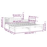 vidaXL Lit coulissant sans matelas noir 2x(90x190) cm