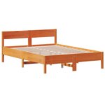 vidaXL Cadre de lit sans matelas cire marron 140x190cm bois pin massif