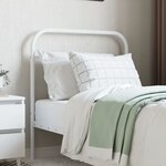 vidaXL Tête de lit métal blanc 80 cm