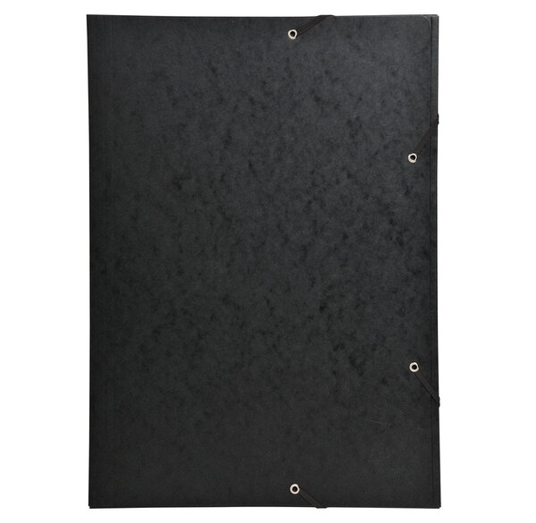 Chemise 3 rabats à élastique A3 carton 600g Noir EXACOMPTA