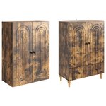 vidaXL Ensemble de Meubles 2 Pièces 66 x 34 5 x 95 cm Bois d'ingénierie
