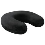 vidaXL Oreiller de Voyage pour le Cou Noir 27 x 27 x 8 cm Velours