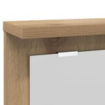 vidaXL Porte-manteau mural avec miroir chêne artisanal 85 x 10 x 45 cm