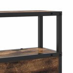 vidaXL Tête de lit de rangement Chêne fumé 135 cm Bois d'ingénierie