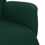 vidaXL Fauteuil inclinable avec repose-pied vert foncé velours