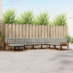 vidaXL Ensemble de canapés d'extérieur 8 pc Gris Naturel et Clair