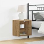 vidaXL Étagère flottante avec étagère 2 Pièces Marron 40 x 28.5 x 40 cm