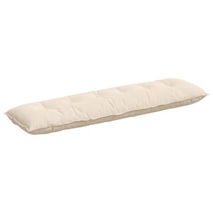 vidaXL Coussin de Dos Beige 180 x 50 cm Tissu en microfibre