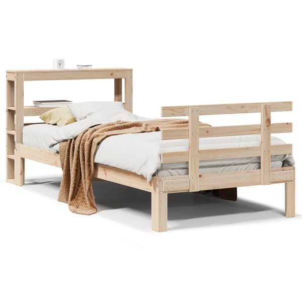 vidaXL Cadre de lit avec tête de lit sans matelas 90x200 cm
