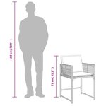 vidaXL Chaises de jardin avec coussins lot de 4 marron résine tressée