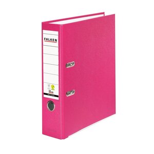Classeur À Levier Pp A4 Dos De 80mm Vegan Noir - Rose - X 20 - Falken