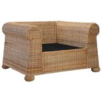 vidaXL Ensemble de canapés avec coussins 2 Pièces rotin naturel