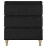 vidaXL Buffet avec tiroir Chêne noir 60 x 35 x 70 cm Bois d'ingénierie