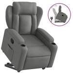 vidaXL Fauteuil inclinable Gris foncé Tissu