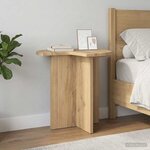 vidaXL Table d'appoint Chêne artisanal Ø 39 x 38 cm Bois d'ingénierie