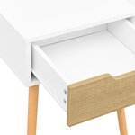 vidaXL Tables de chevet 2 Pièces Blanc/chêne sonoma Bois d'ingénierie