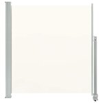 vidaXL Auvent latéral rétractable de patio 140 x 300 cm Blanc cassé