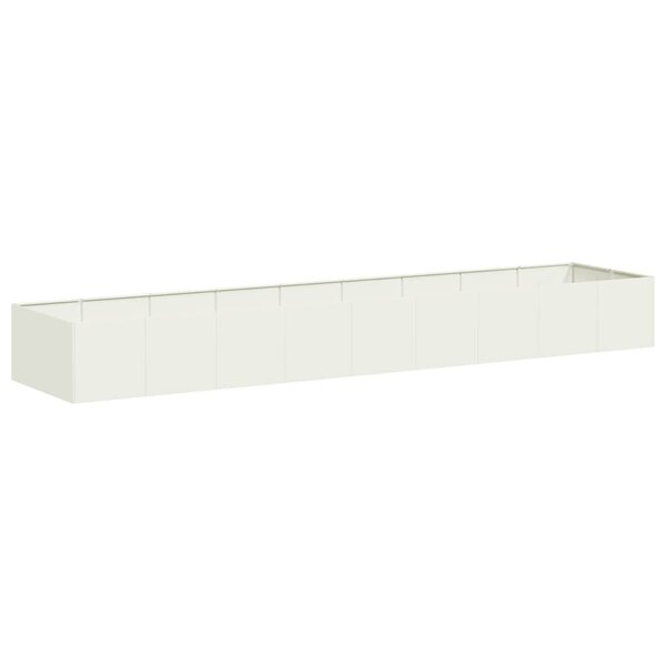 vidaXL Jardinière blanc 360x80x40 cm acier