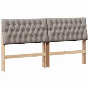 vidaXL Tête de lit capitonnée Taupe 180 cm Pin massif