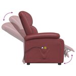 vidaXL Fauteuil de massage Rouge bordeaux Similicuir