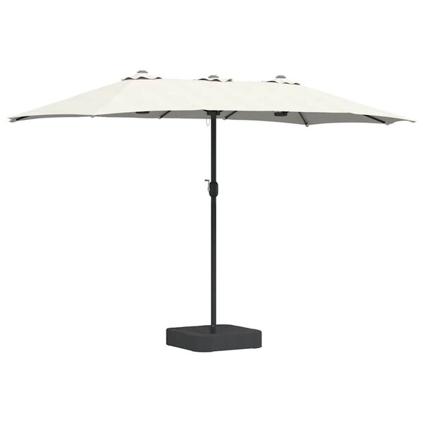 vidaXL Parasol de jardin Sable 385 x 209 x 244 cm Polyester et Acier