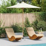 vidaXL Parasol de jardin Blanc crème 270 x 270 x 260 cm Bambou
