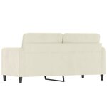 vidaXL Canapé à 2 places Crème 140 cm Velours