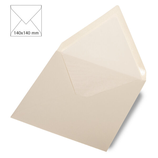 Enveloppe carrée  met.FSC Mix Credit  cachemire metallic  140x140mm  120g / m²  5 pièces