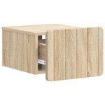 vidaXL Cabinet de chevet mural 2 pc Chêne Sonoma 33 x 34 5 x 24 cm