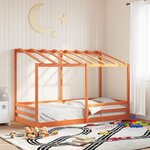 vidaXL Lit pour enfants sans matelas cire marron 100x200 cm pin massif