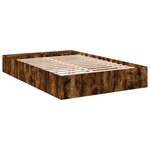 vidaXL Cadre de lit sans matelas chêne fumé 140x200 cm