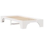 vidaXL Cadre de lit Blanc Bois de pin massif 80 x 200 cm