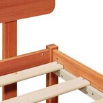 vidaXL Cadre de lit avec tête de lit Brun cire 90 x 190 cm Pin massif