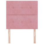 vidaXL Tête de lit Rose 100 cm Velours