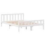 vidaXL Cadre de lit sans matelas blanc 160x200 cm bois de pin massif