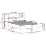 vidaXL Lit bibliothèque sans matelas cire marron 160x200 cm pin massif