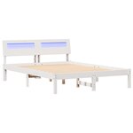 vidaXL Cadre de lit Blanc 120 x 200 cm Bois massif en pin