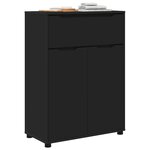 vidaXL Cabinet de salle de bain avec tiroir Noir 72 5 x 36 5 x 100 cm