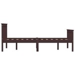 vidaXL Cadre de lit Marron foncé Bois de pin massif 140x200 cm
