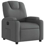 vidaXL Fauteuil inclinable électrique Gris foncé Tissu