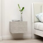 vidaXL Table de chevet Gris béton 40x30x30 cm Bois ingénierie