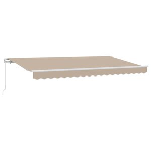 vidaXL Auvent Rétractable Beige 400 x 200 cm Polyester  Aluminium